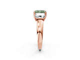Rose gold Three-Stone Fancy Green Radiant Cut Cut Diamond Ring with Channel Set Band and Four-Prong Setting_26