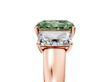 Rose gold Three-Stone Fancy Green Radiant Cut Cut Solitaire Ring with Classic Prong Setting_5