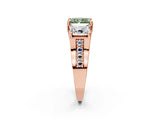Rose gold Three-Stone Fancy Green Radiant  Cut Diamond Ring with Channel-Set Band and Four-Prong Setting_67