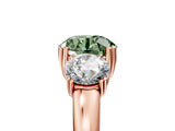 Rose gold Three-Stone Fancy Green Round Cut Cut Diamond Ring with Channel Set Band and Four-Prong Setting_29