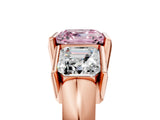 Rose gold Three Stone Fancy Pink Asscher Cut Cut Channel Set Diamond Ring_5