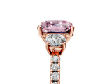 Rose gold Three-Stone Fancy Pink Asscher Cut Cut Diamond Pavé Band with Prong Setting_20