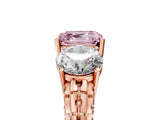 Rose gold Three-Stone Fancy Pink Asscher Cut Cut Diamond Ring with Channel-Set Band and Prong Setting_17