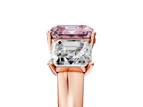 Rose gold Three-Stone Fancy Pink Asscher Cut Cut Solitaire Ring with Classic Prong Setting_5