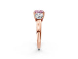Rose gold Three-Stone Fancy Pink Cushion Cut Cut Diamond Ring with Channel Set Band and Four-Prong Setting_26