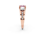 Rose gold Three-Stone Fancy Pink Cushion  Cut Diamond Ring with Channel-Set Band and Four-Prong Setting_53