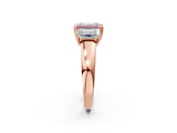 Rose gold Three-Stone Fancy Pink Emerald Cut Cut Diamond Ring with Channel Set Band and Four-Prong Setting_26