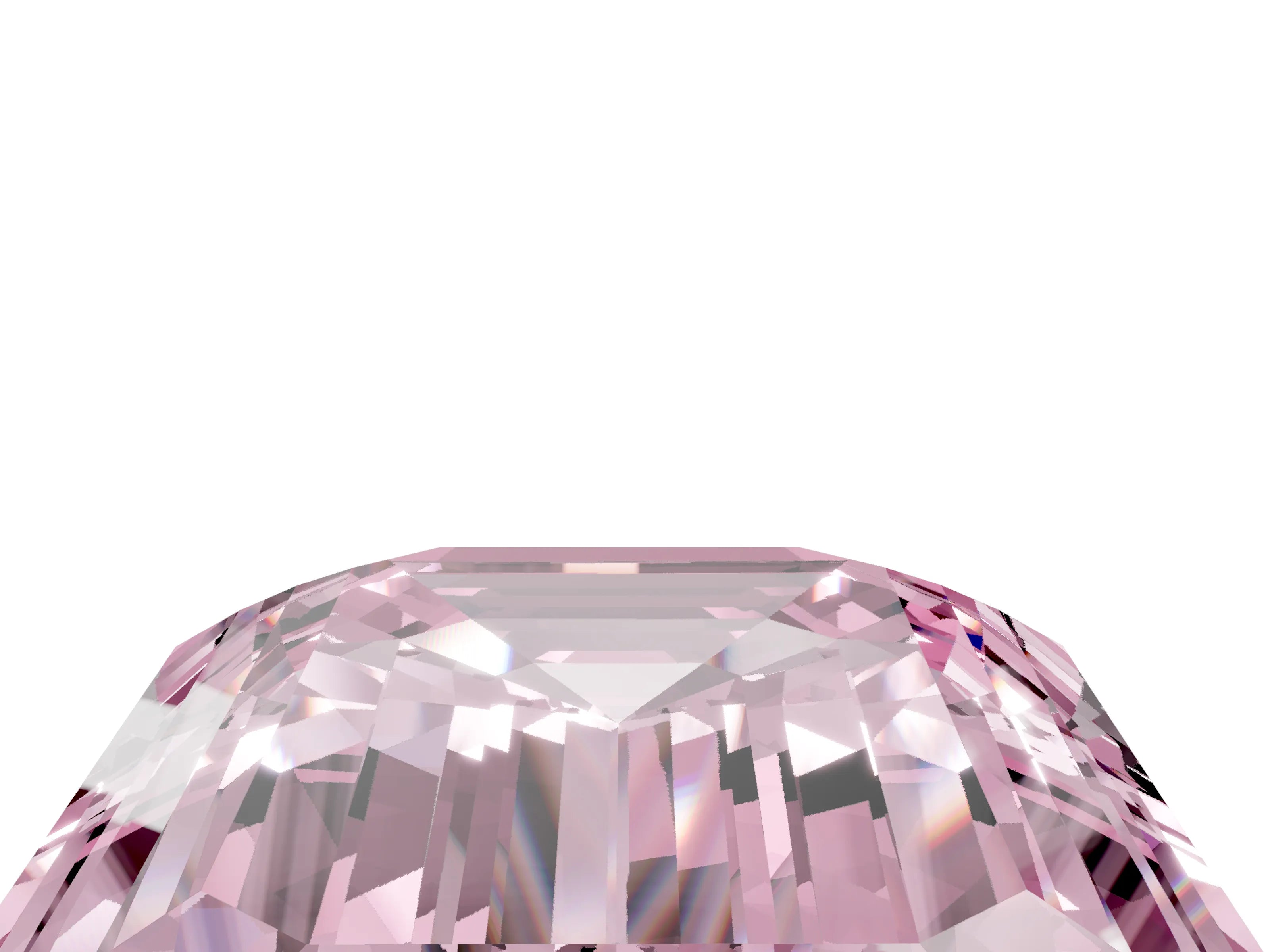 Rose gold Three-Stone Fancy Pink Emerald Cut Diamond Engagement Ring with Pave Band and Prong Setting_4