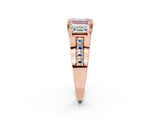 Rose gold Three-Stone Fancy Pink Emerald  Cut Diamond Ring with Channel-Set Band and Four-Prong Setting_54