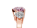 Rose gold Three-Stone Fancy Pink Heart Cut Cut Diamond Engagement Ring with Flat Band and Four-Prong Setting_17