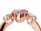 Rose gold Three-Stone Fancy Pink Heart Cut Cut Diamond Ring with Channel Set Band and Four-Prong Setting_28