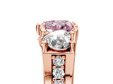 Rose gold Three-Stone Fancy Pink Heart  Cut Diamond Ring with Channel-Set Band and Four-Prong Setting_57