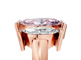Rose gold Three Stone Fancy Pink Marquise Cut Cut Channel Set Diamond Ring_5