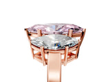 Rose gold Three-Stone Fancy Pink Marquise Cut Cut Diamond Engagement Ring with Flat Band and Four-Prong Setting_17