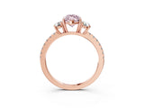 Rose gold Three-Stone Fancy Pink Marquise Cut Cut Diamond Pavé Band with Prong Setting_18