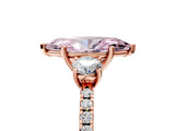 Rose gold Three-Stone Fancy Pink Marquise Cut Cut Diamond Pavé Band with Prong Setting_20