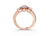 Rose gold Three-Stone Fancy Pink Marquise Cut Cut Diamond Ring with Channel Set Band and Four-Prong Setting_27