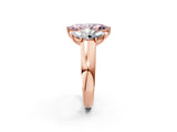 Rose gold Three-Stone Fancy Pink Marquise Cut Cut Diamond Ring with Prong Setting and Classic Band_2