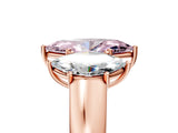 Rose gold Three-Stone Fancy Pink Marquise Cut Cut Diamond Ring with Prong Setting and Classic Band_5