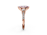 Rose gold Three-Stone Fancy Pink Marquise  Cut Diamond Pavé Band with Four-Prong Setting_30
