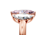 Rose gold Three-Stone Fancy Pink Marquise  Cut Diamond Ring with Channel-Set Band and Four-Prong Setting_71