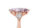 Rose gold Three-Stone Fancy Pink Marquise Cut Diamond Ring with Pear  Side Stones in Four-Prong Setting_53