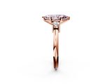Rose gold Three-Stone Fancy Pink Marquise  Cut Diamond Solitaire with Prong Setting and Classic Band_27