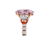 Rose gold Three-Stone Fancy Pink Oval Cut Cut Diamond Pavé Band with Prong Setting_20