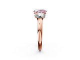 Rose gold Three-Stone Fancy Pink Oval  Cut Diamond Ring with Channel-Set Band and Four-Prong Setting_51