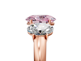 Rose gold Three-Stone Fancy Pink Oval  Cut Diamond Ring with Channel-Set Band and Four-Prong Setting_54