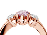 Rose gold Three-Stone Fancy Pink Pear Cut Cut Diamond Ring with Channel Set Band and Four-Prong Setting_28