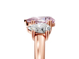 Rose gold Three-Stone Fancy Pink Pear Cut Cut Diamond Ring with Channel Set Band and Four-Prong Setting_29