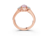 Rose gold Three-Stone Fancy Pink Pear Cut Cut Diamond Ring with Prong Setting and Classic Band_3