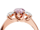 Rose gold Three-Stone Fancy Pink Pear Cut Cut Solitaire Ring with Classic Prong Setting_4