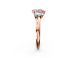 Rose gold Three-Stone Fancy Pink Pear  Cut Diamond Ring with Channel-Set Band and Four-Prong Setting_51