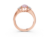 Rose gold Three-Stone Fancy Pink Pear  Cut Diamond Ring with Channel-Set Band and Four-Prong Setting_52