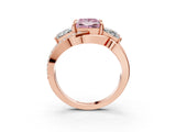 Rose gold Three-Stone Fancy Pink Princess Cut Cut Diamond Split Shank Prong Set Ring_15