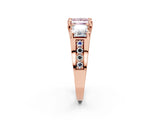 Rose gold Three-Stone Fancy Pink Princess  Cut Diamond Ring with Channel-Set Band and Four-Prong Setting_35