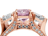 Rose gold Three-Stone Fancy Pink Princess  Cut Diamond Ring with Channel-Set Band and Four-Prong Setting_37