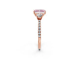 Rose gold Three-Stone Fancy Pink Radiant Cut Cut Diamond Pavé Band with Prong Setting_41