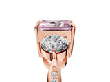 Rose gold Three-Stone Fancy Pink Radiant Cut Diamond Channel Set Engagement Ring with Prong Setting_17