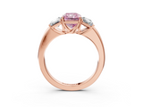 Rose gold Three-Stone Fancy Pink Radiant  Cut Diamond Ring with Channel-Set Band and Four-Prong Setting_52