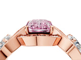 Rose gold Three-Stone Fancy Pink Radiant Cut Diamond Wave Pave Band with Prong Setting_10