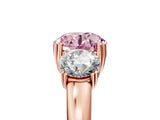 Rose gold Three-Stone Fancy Pink Round Cut Cut Diamond Ring with Channel Set Band and Four-Prong Setting_29