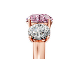 Rose gold Three-Stone Fancy Pink Round Cut Cut Solitaire Ring with Classic Prong Setting_5