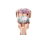 Rose gold Three-Stone Fancy Pink Round Cut Diamond Channel Set Engagement Ring with Prong Setting_5