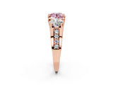 Rose gold Three-Stone Fancy Pink Round  Cut Diamond Ring with Channel-Set Band and Four-Prong Setting_37
