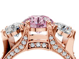 Rose gold Three-Stone Fancy Pink Round  Cut Diamond Ring with Channel-Set Band and Four-Prong Setting_39