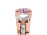 Rose gold Three-Stone Fancy Pink Round  Cut Diamond Ring with Channel-Set Band and Four-Prong Setting_40
