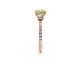 Rose gold Three-Stone Fancy Yellow Cushion Cut Cut Diamond Pavé Band with Prong Setting_17